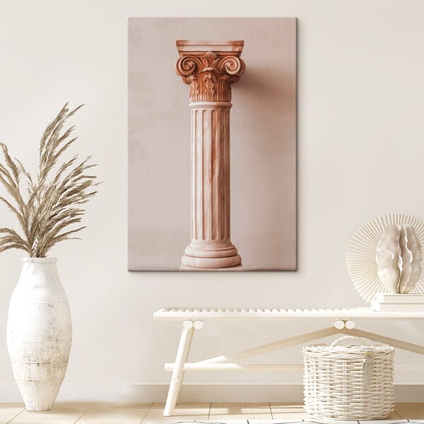 Pilaar met decoratieve zuil Pilaar met decoratieve zuil