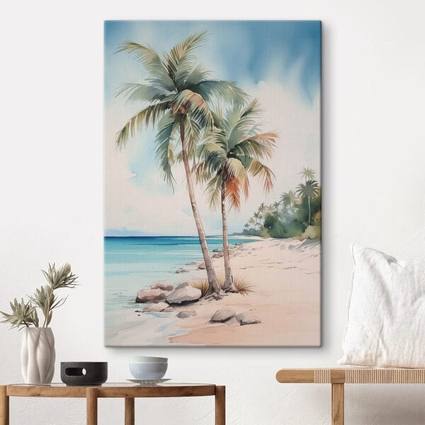 Palmbomen op een strand Palmbomen op een strand