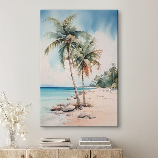 Palmbomen op een strand Palmbomen op een strand
