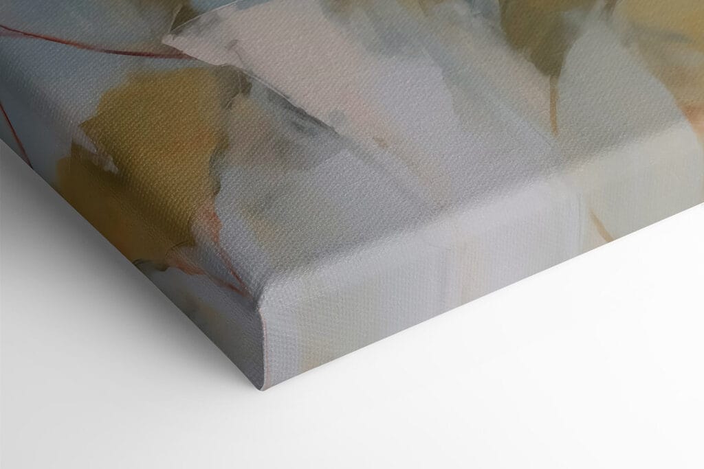 Painting of flowers on a blue background