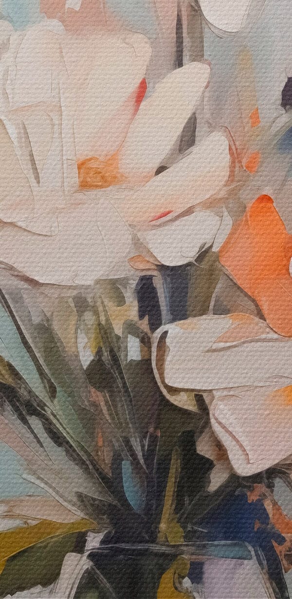 Schilderij van bloemen in een vaas Schilderij van bloemen in een vaas