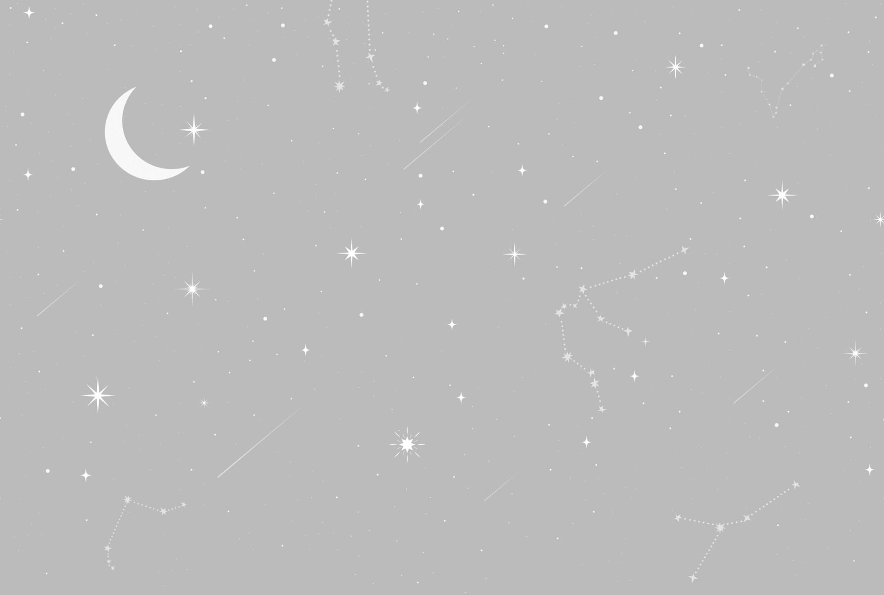 Grey sky with stars and moon Grey sky with stars and moon