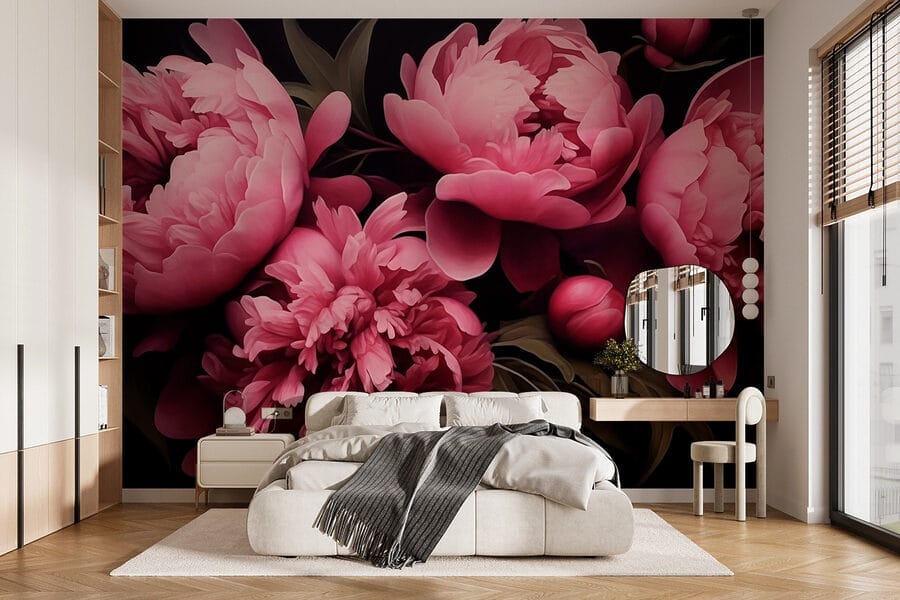 Elegante roze bloemblaadjes in harmonie.