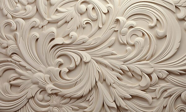 Witte muur met ingewikkelde ontwerpen Witte muur met ingewikkelde ontwerpen