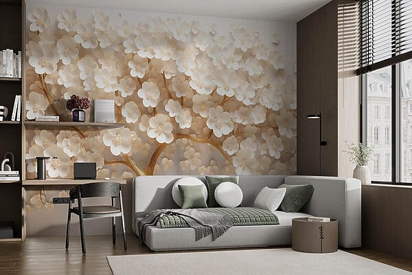 Boom met witte bloemen Boom met witte bloemen