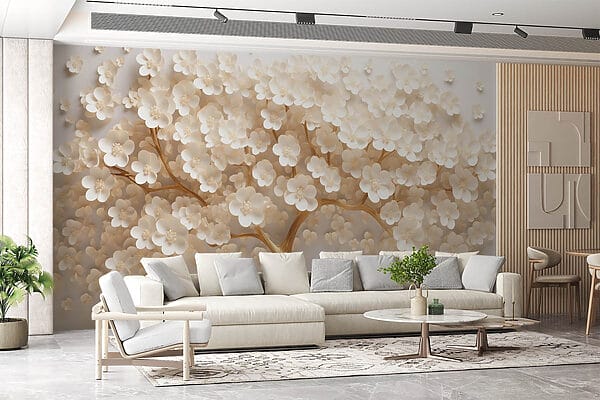 Boom met witte bloemen Boom met witte bloemen