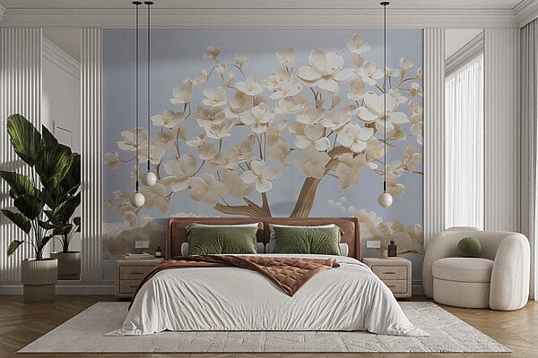 Boom met witte bloemen Boom met witte bloemen