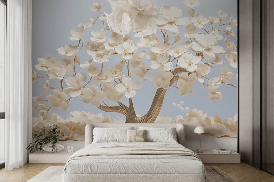 Boom met witte bloemen Boom met witte bloemen