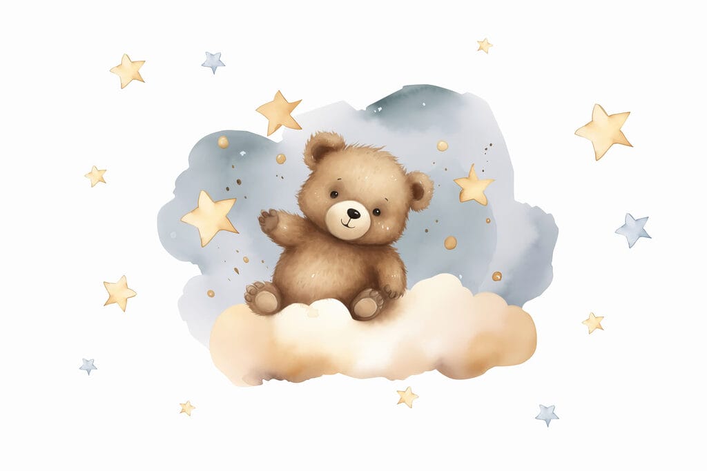 Teddybeer op een wolk Teddybeer op een wolk