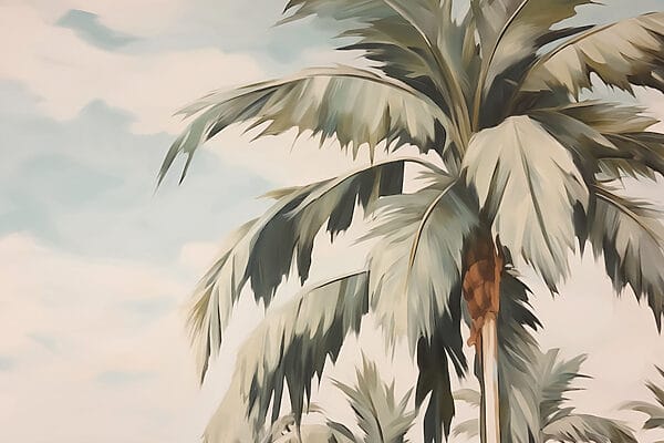 Palmboom met een vrucht erop Palmboom met een vrucht erop