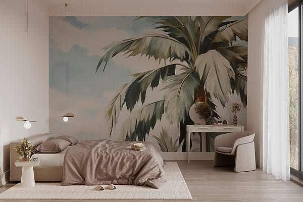 Palmboom met een vrucht erop Palmboom met een vrucht erop