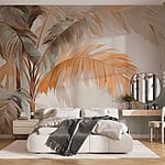 Fotobehang Palmbomen in de mist