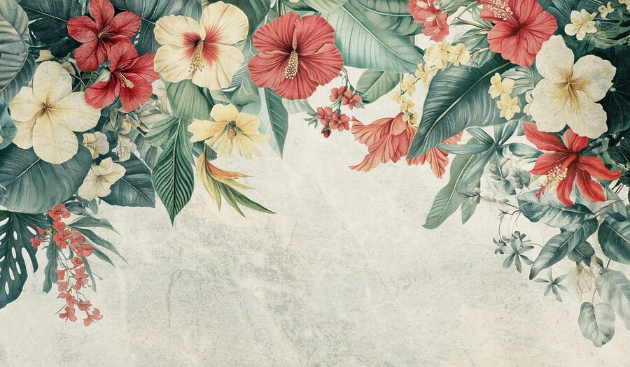 Levendige bloemen fleuren de achtergrond op