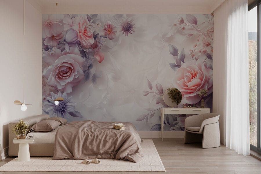 Delicate bloesems in zachte tinten