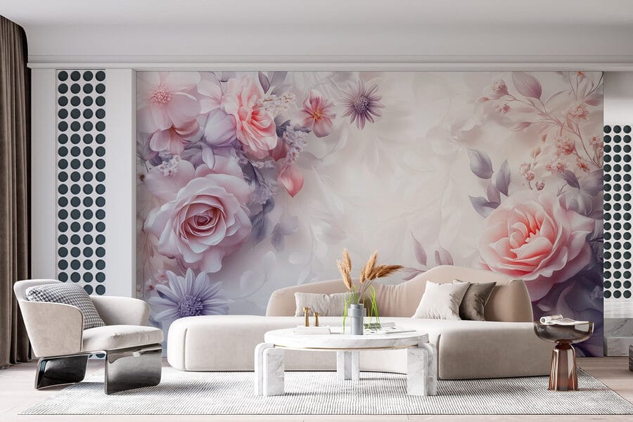 Delicate bloesems in zachte tinten