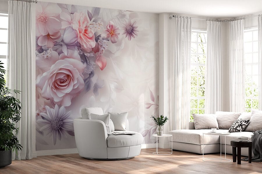 Delicate bloesems in zachte tinten