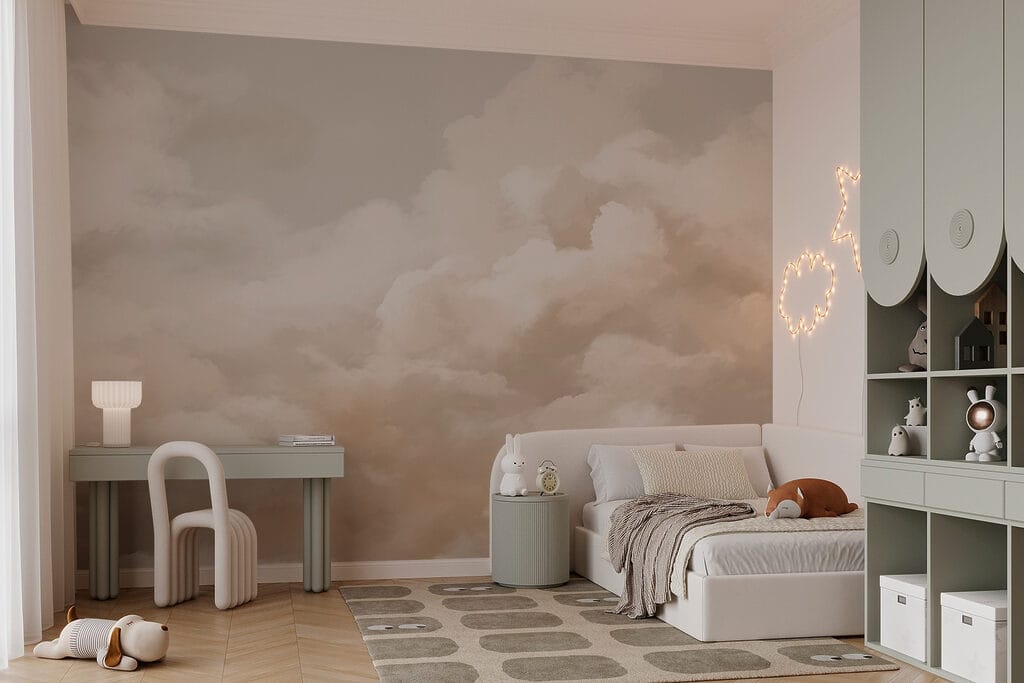 Cloudy sky with a person in the background Cloudy sky with a person in the background