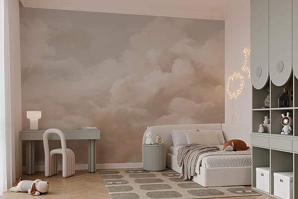 Cloudy sky with a person in the background Cloudy sky with a person in the background