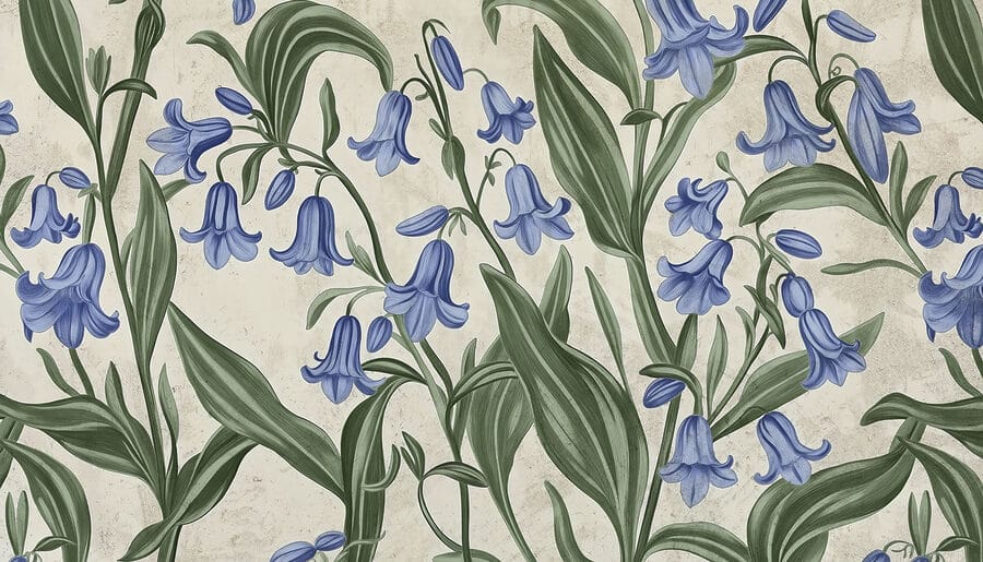 Sereen blauwe bloemen in zachte tinten