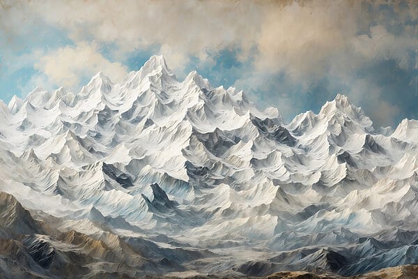 Bergketen met sneeuw Bergketen met sneeuw