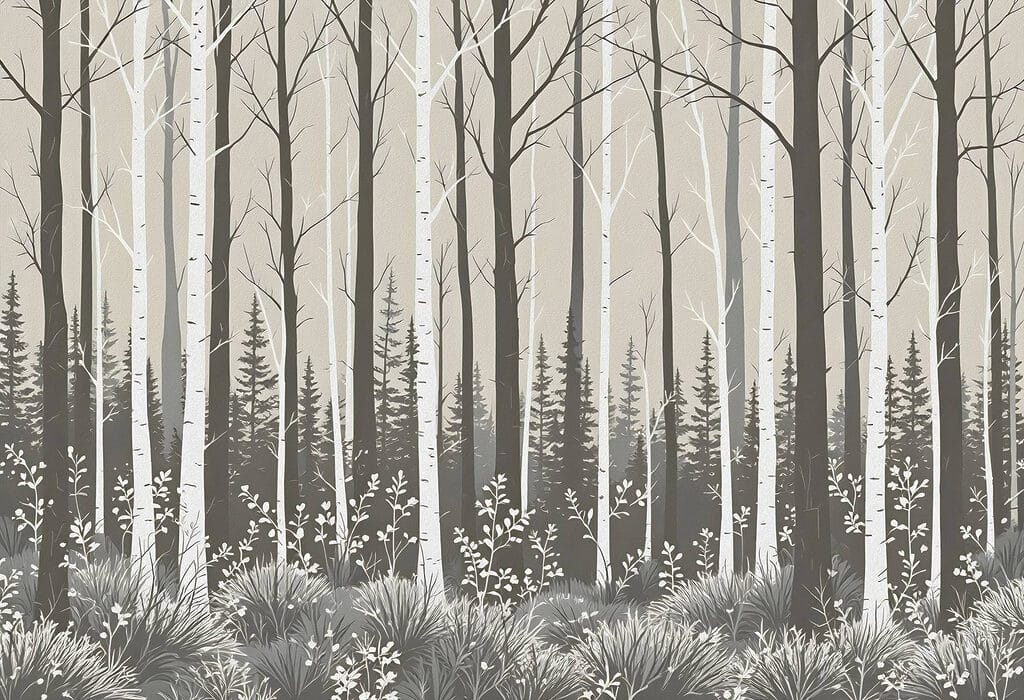 Bos van bomen en struiken Bos van bomen en struiken