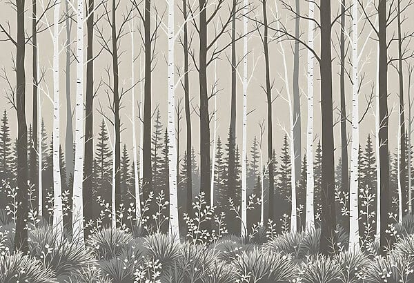 Bos van bomen en struiken Bos van bomen en struiken