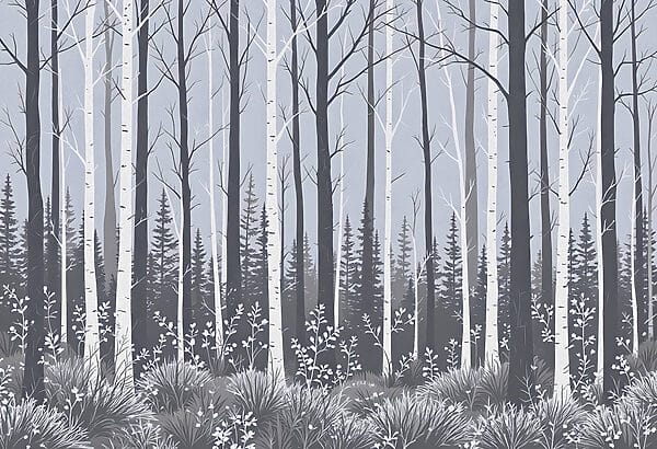 Bos van bomen en struiken Bos van bomen en struiken