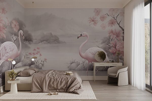 Flamingo's in een meer Flamingo's in een meer