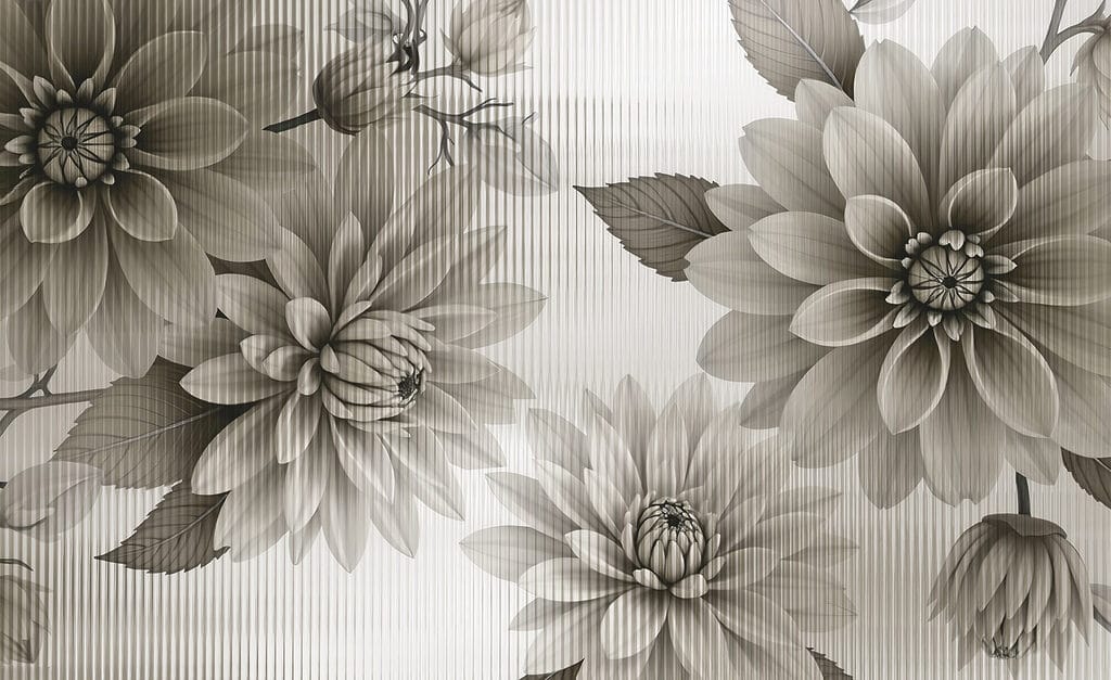 Elegant bloemendessin in gedempte tinten Elegant bloemendessin in gedempte tinten