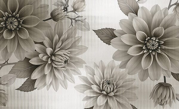 Elegant bloemendessin in gedempte tinten Elegant bloemendessin in gedempte tinten