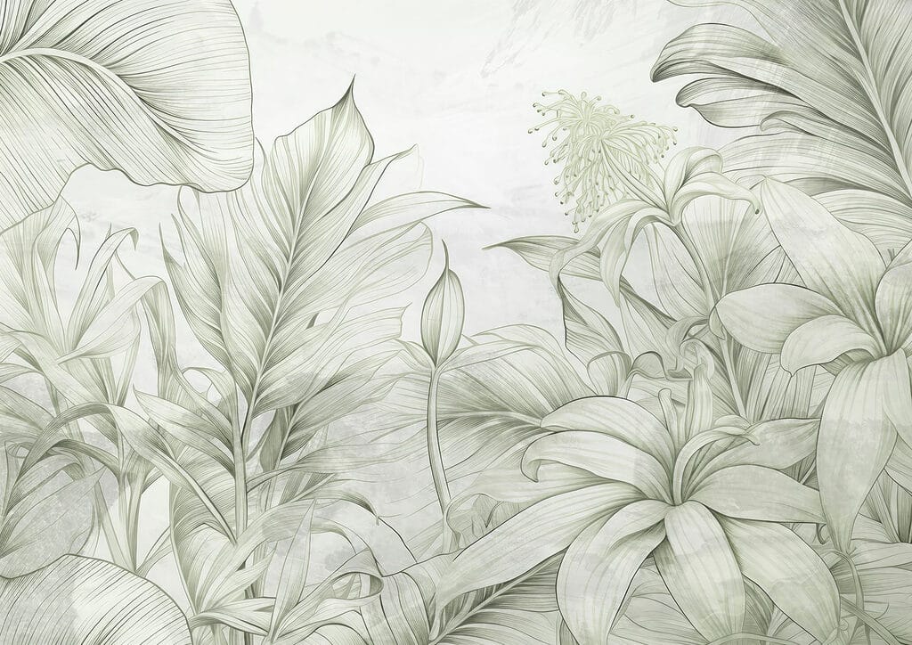 Zacht groen in delicaat botanisch ontwerp Zacht groen in delicaat botanisch ontwerp