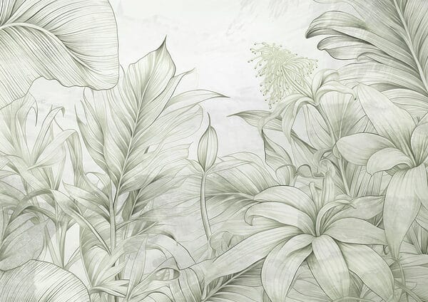 Zacht groen in delicaat botanisch ontwerp Zacht groen in delicaat botanisch ontwerp