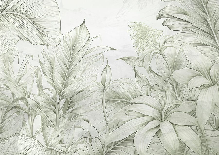 Zacht groen in delicaat botanisch ontwerp Zacht groen in delicaat botanisch ontwerp