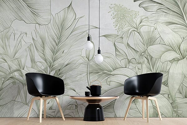 Zacht groen in delicaat botanisch ontwerp Zacht groen in delicaat botanisch ontwerp