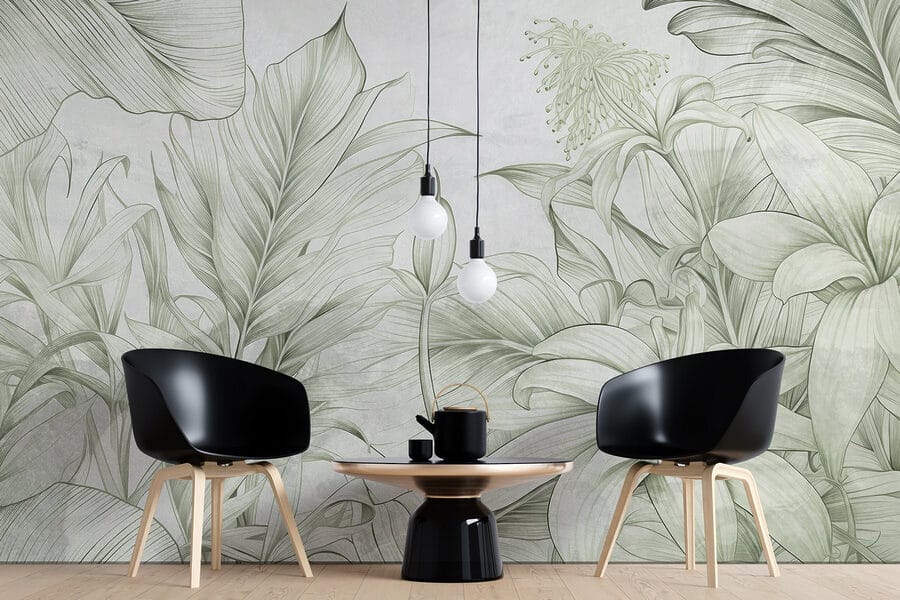 Zacht groen in delicaat botanisch ontwerp Zacht groen in delicaat botanisch ontwerp