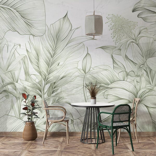 Zacht groen in delicaat botanisch ontwerp Zacht groen in delicaat botanisch ontwerp