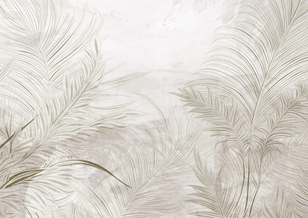 White background with leaves White background with leaves