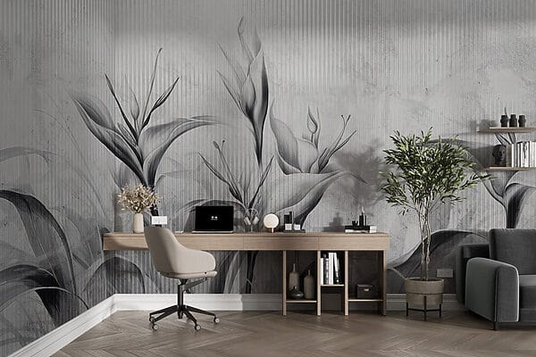 Fotobehang Zwart-wit afbeelding van bloemen (Artikelnummer: w03212) Fotobehang Fotobehang Zwart-wit afbeelding van bloemen (Artikelnummer: w03212)