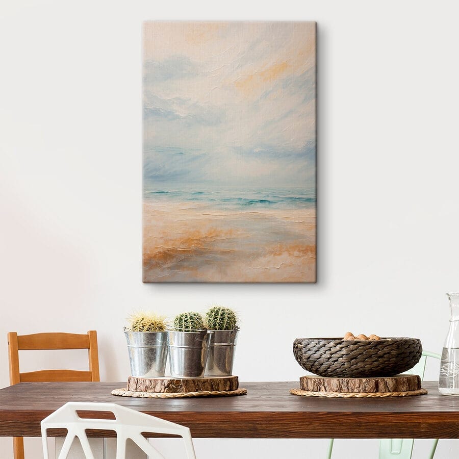 Schilderij van een strand Schilderij van een strand