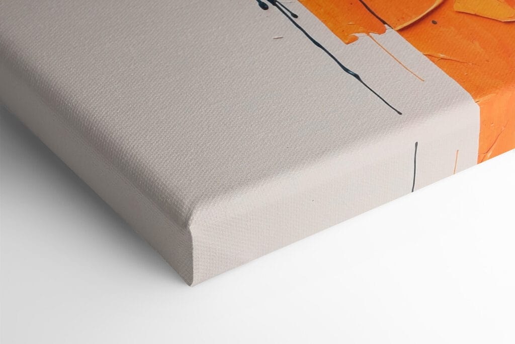 Painting of an eye with paint on it