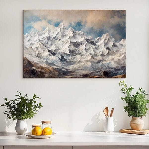 Bergketen met sneeuw Bergketen met sneeuw