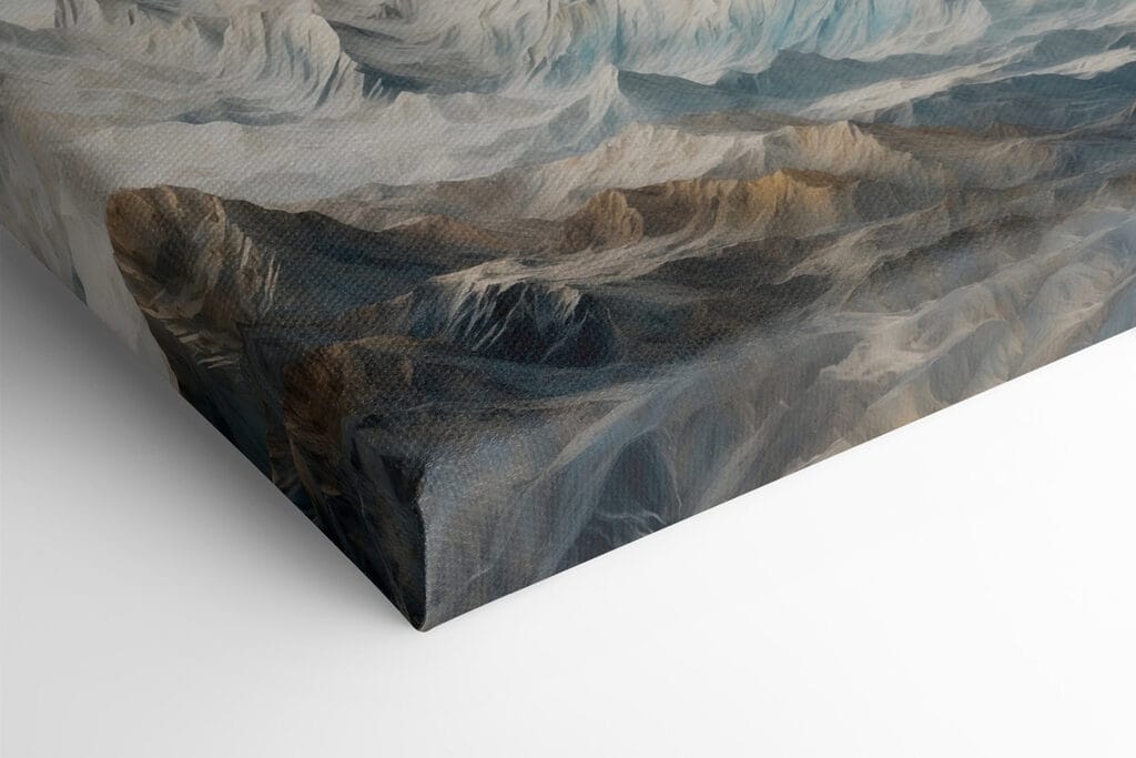 Mountain range with snow