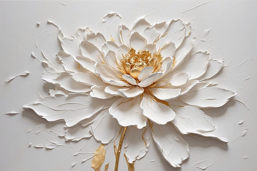 Elegante bloem in zachte texturen
