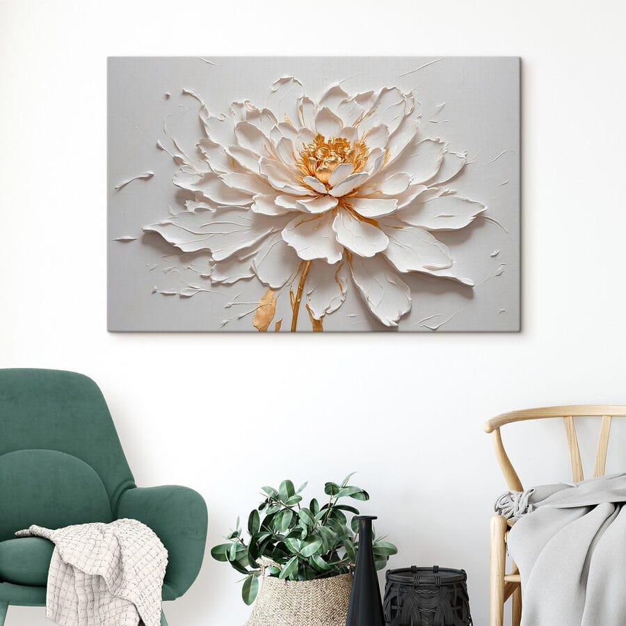 Elegante bloem in zachte texturen