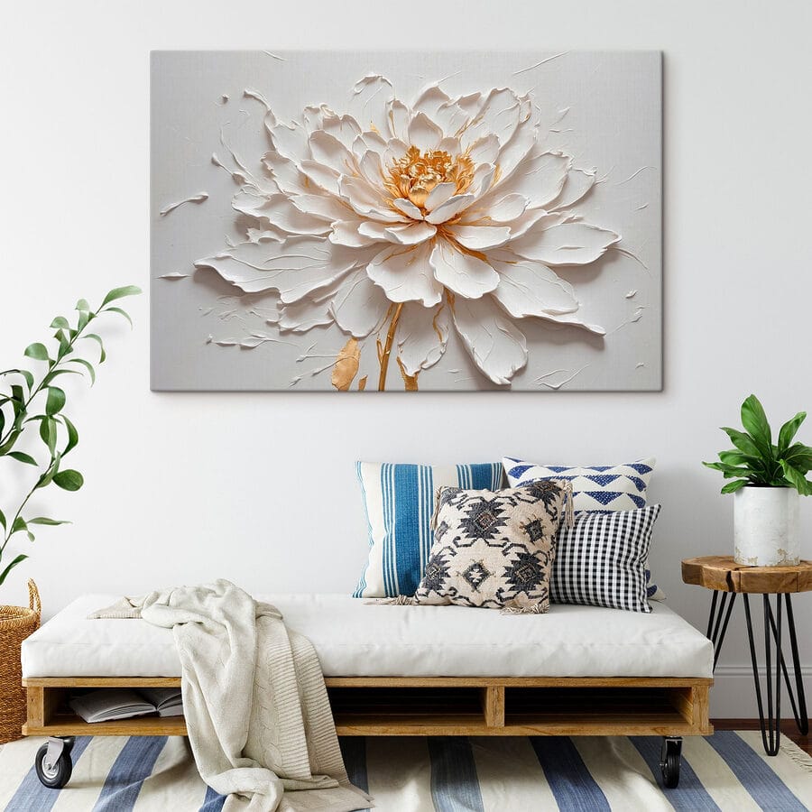 Elegante bloem in zachte texturen