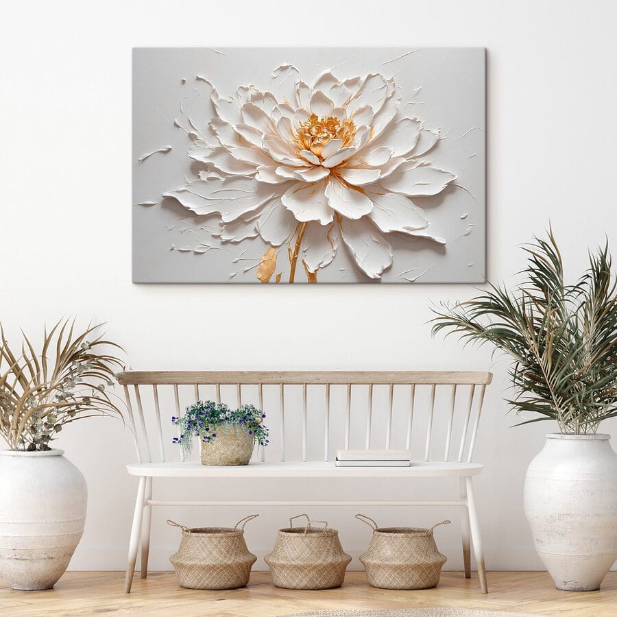 Elegante bloem in zachte texturen