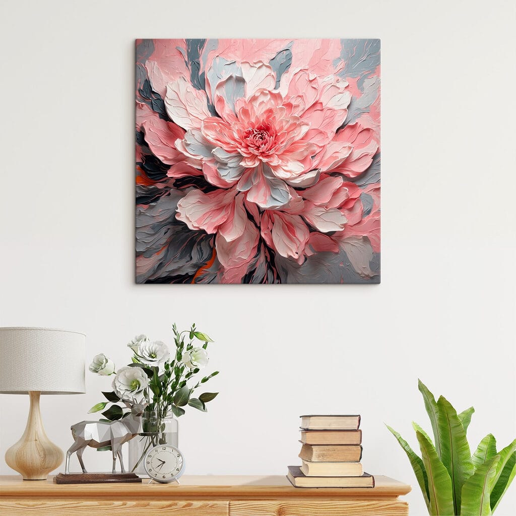 Pink and grey flower