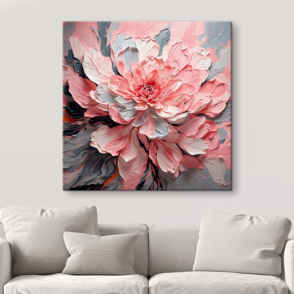 Pink and grey flower