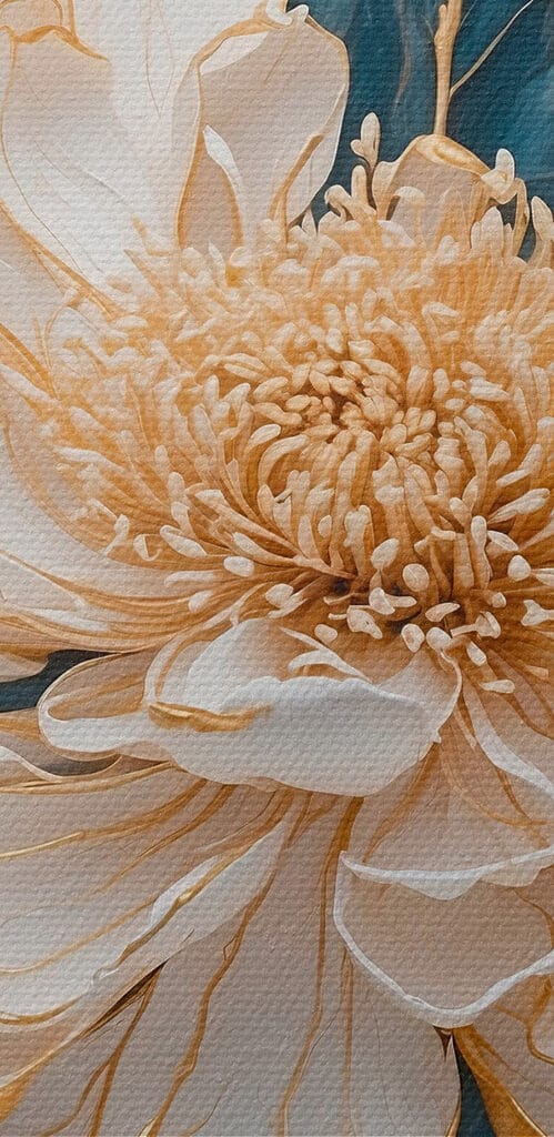 Painting of a white flower