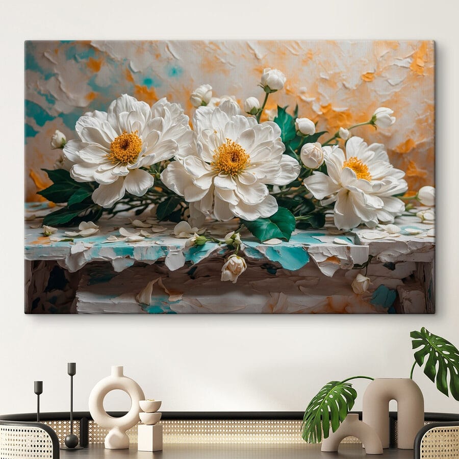 Groep witte bloemen